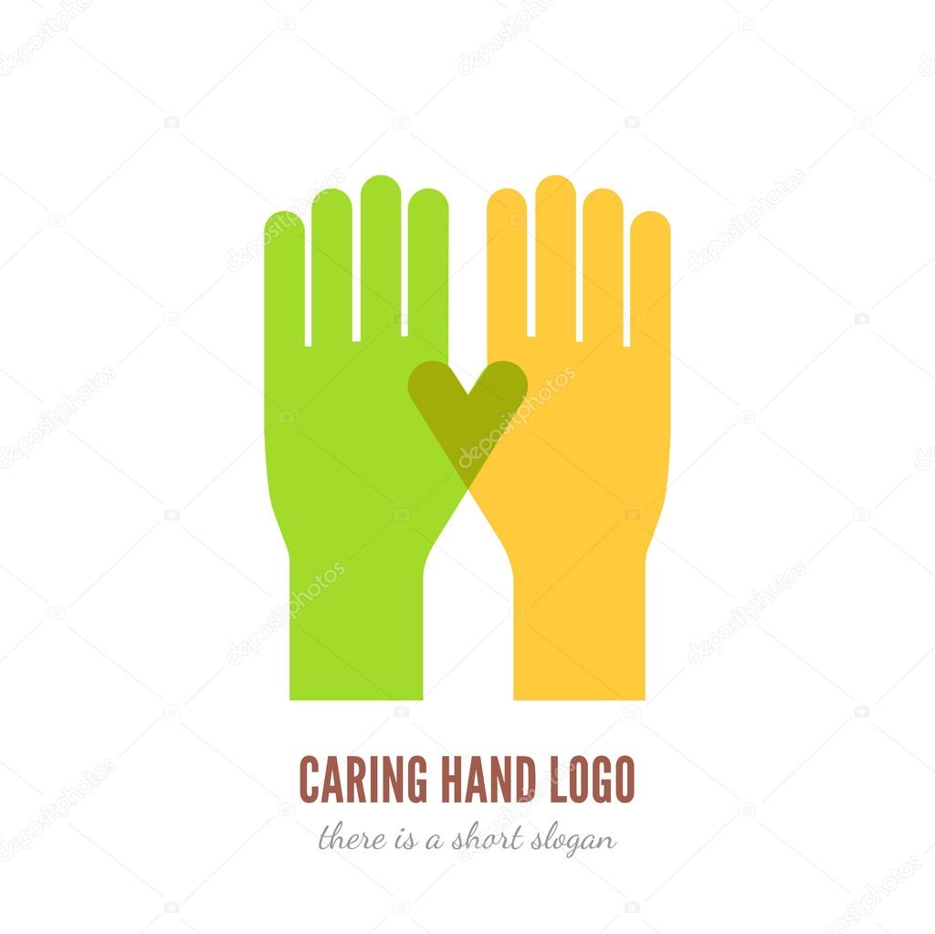 Caring hand logo