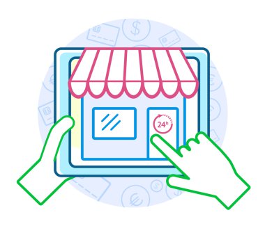 Çevrimiçi alışveriş kavramı