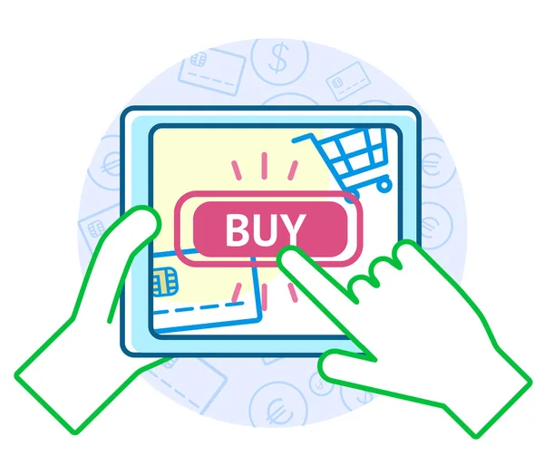 Conceptul de cumpărături online — Vector de stoc