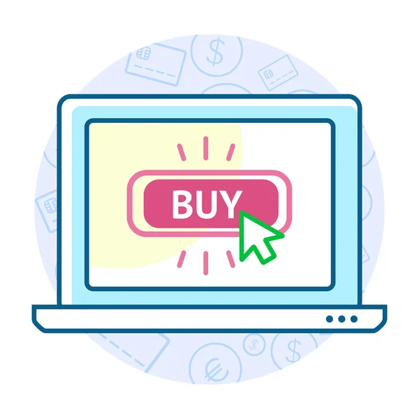 Çevrimiçi alışveriş kavramı — Stok Vektör