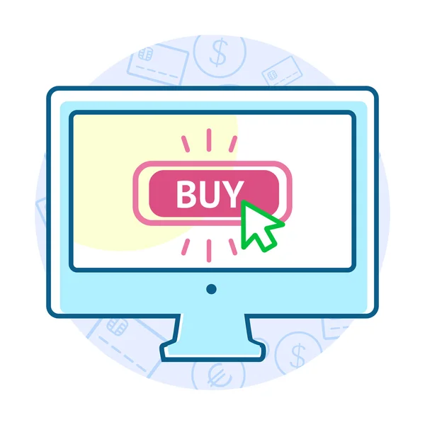 Online winkelen concept — Stockvector