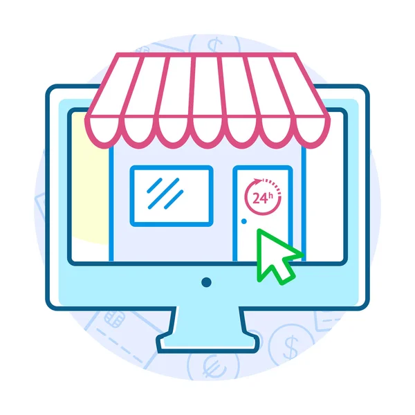Online shopping concept — Stock Vector