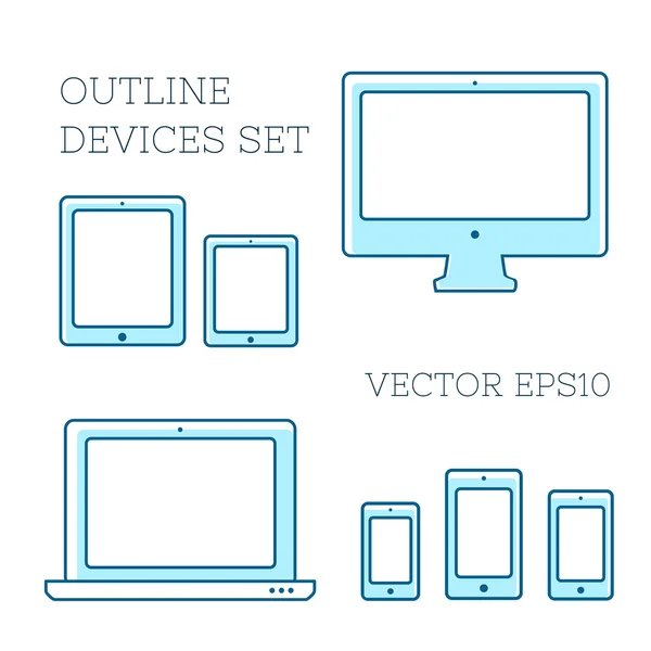 Device icons set — Stock Vector