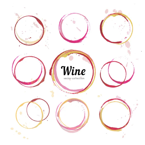 Wine stain circles — Stock Vector