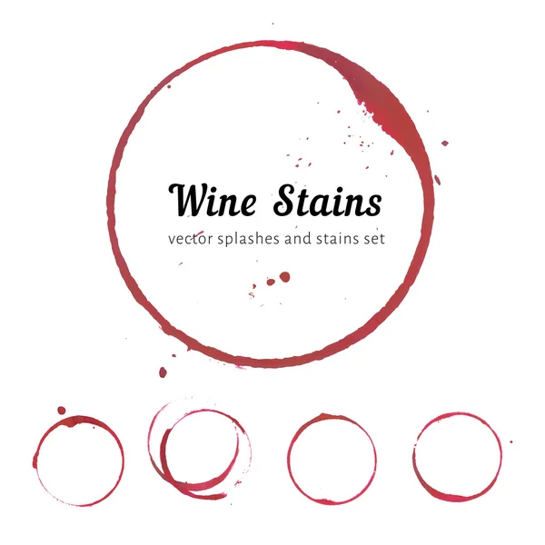Círculos de mancha de vinho —  Vetores de Stock