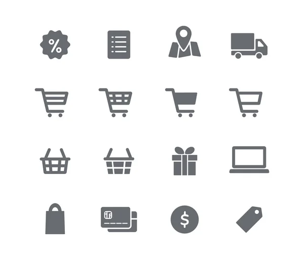 Online shopping icons — Stock Vector