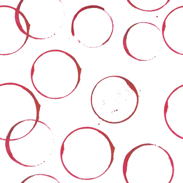 Seamless mönster med Wine stain cirklar — Stock vektor