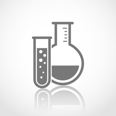Kimyasal test tüpleri logosu