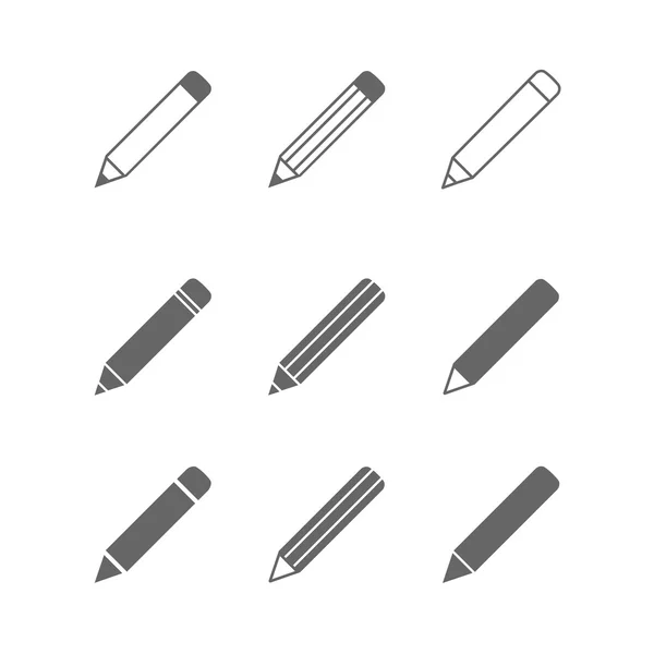 Ícones de lápis —  Vetores de Stock