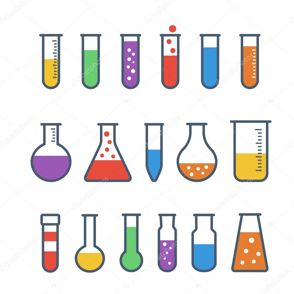 Chemical test tubes icons Stock Vector Image by ©voinSveta 77293996