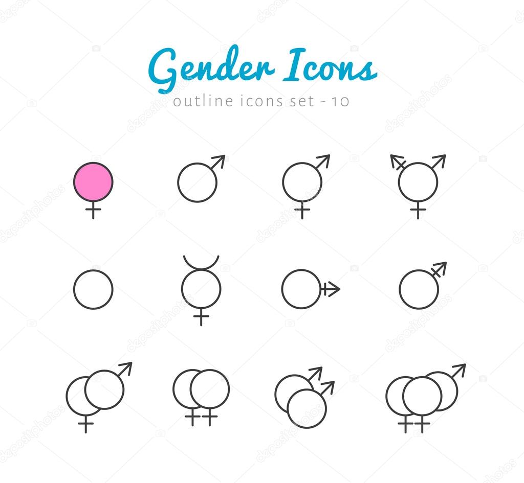 Gender icon set