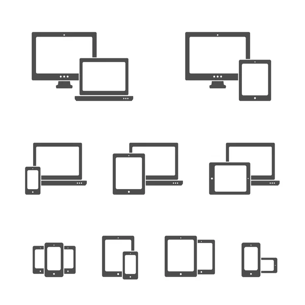 Set icone dispositivo — Vettoriale Stock