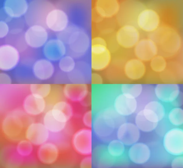 Fondo abstracto con conjunto de círculos bokeh — Vector de stock