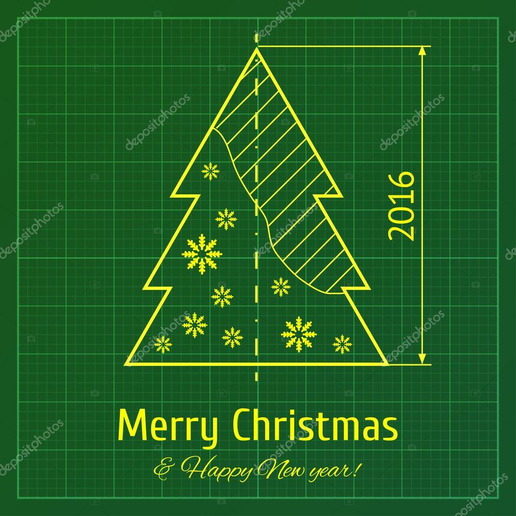 Christmas tree on graph paper Stock Vector by ©voinSveta 86911572