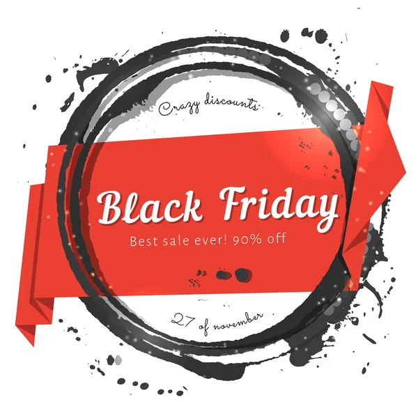 Banner Viernes Negro — Vector de stock