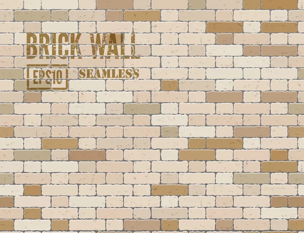 Pared de ladrillo marrón — Vector de stock