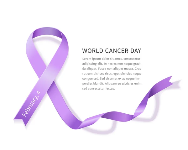 Journée mondiale du cancer — Image vectorielle