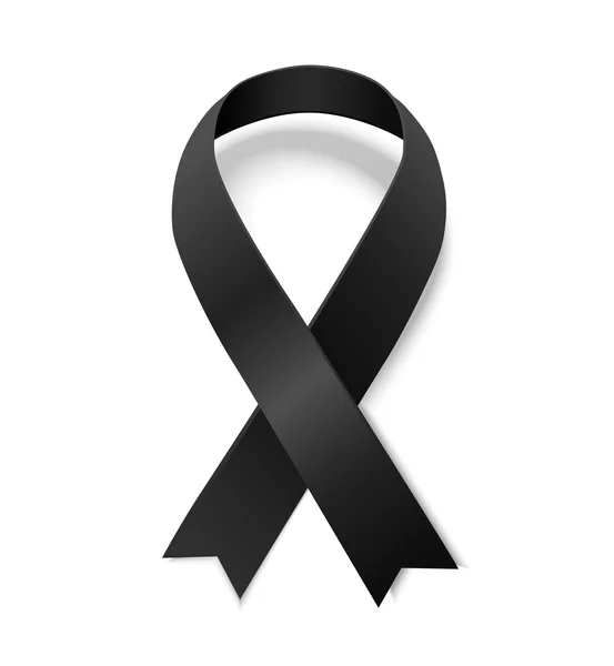 Black awareness ribbon — Stock Vector