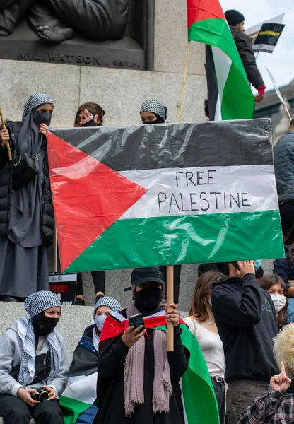 Londra Regno Unito Maggio 2021 Manifestanti Pro Palestina Raduno Sheikh — Foto Stock
