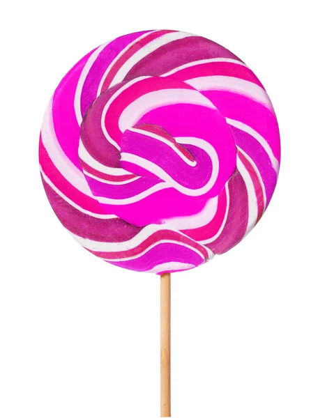 Pink lollipop isolated on white background — Stock Photo, Image
