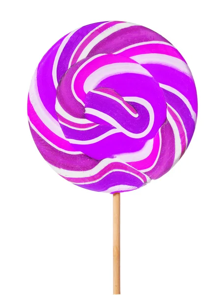 Roze lollipop geïsoleerd op witte achtergrond — Stockfoto