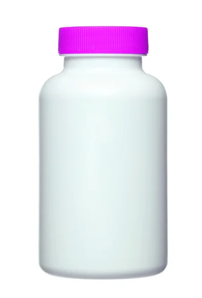 Medische pil fles met een lege label voor kopie ruimte en de bo — Stockfoto
