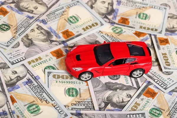 car on money cash  background