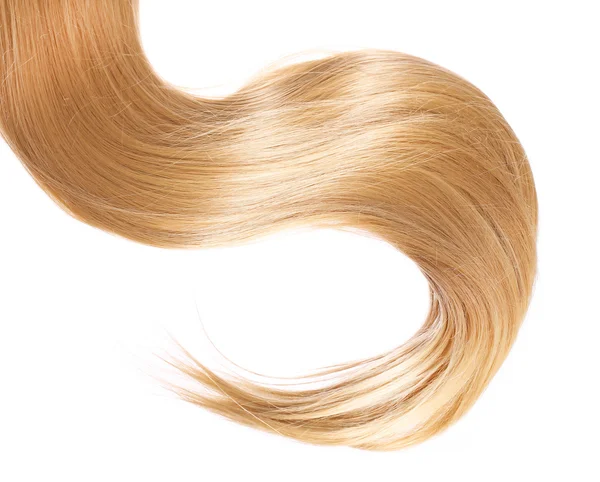 Beyaz arkaplanda izole edilmiş sarı saçlar — Stok fotoğraf