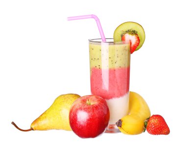 sağlıklı smoothies koleksiyonu lezzet üzerinde beyaz b izole bardak