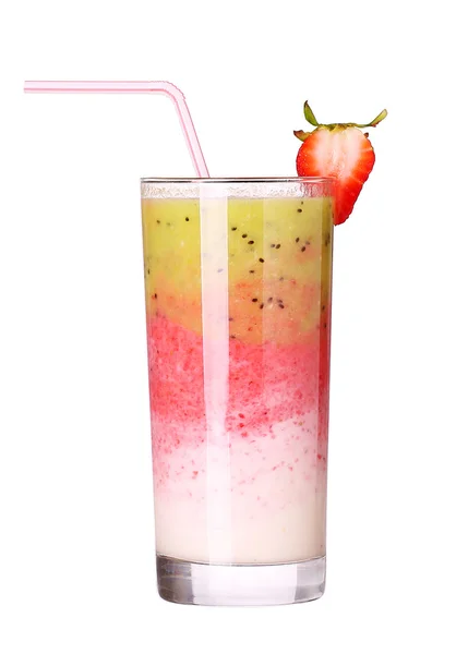 Zdravý sklenice smoothies kolekce chuť izolovaných na bílém b — Stock fotografie
