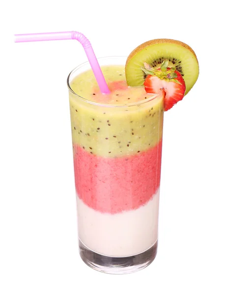 Saludable vaso de smoothies colección sabor aislado en blanco b —  Fotos de Stock