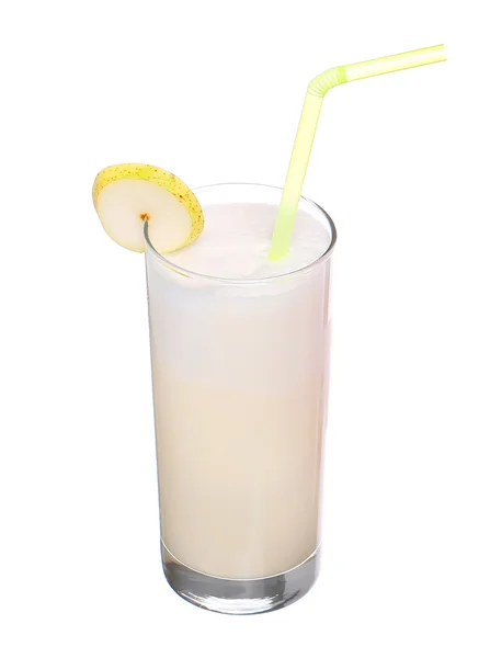 Milkshakes vanille smaak ijs geïsoleerd op witte achtergrond — Stockfoto