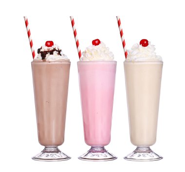 milkshakes çikolata tadında dondurma kiraz ile koleksiyonu ayarla