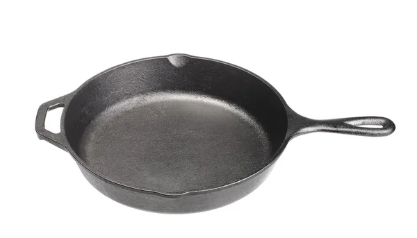 Cast iron frying pans Isolated on white background — Stock Photo, Image