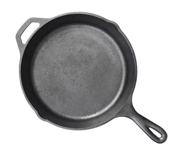 Dökme demir tavalar Isolated beyaz arka plan üzerinde