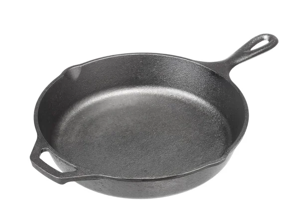 Dökme demir tavalar Isolated beyaz arka plan üzerinde