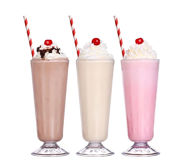 milkshakes çikolata tadında dondurma kiraz ile koleksiyonu ayarla