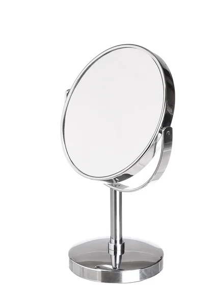 Bureau maquillage miroir cosmétique isolé sur fond blanc — Photo