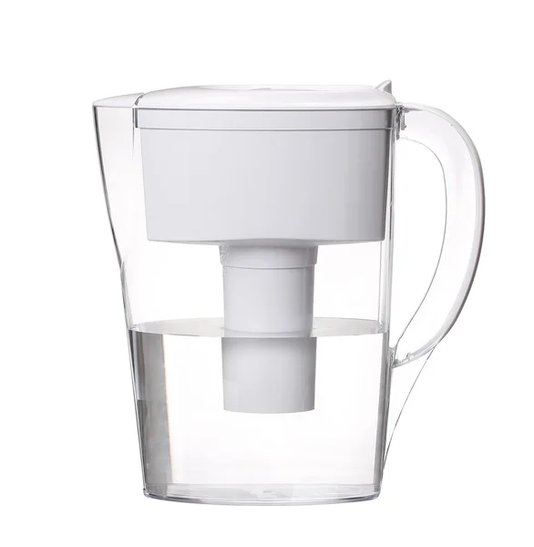 Water filter jug isolated on white background — Stock Photo, Image