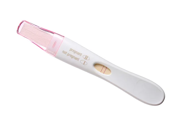 Pregnancy test positive isolated on white background — Stock Photo, Image