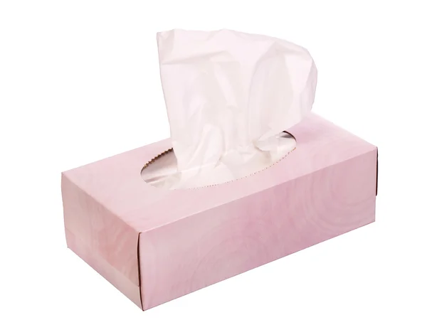 Tissue Box geïsoleerd op witte achtergrond. — Stockfoto