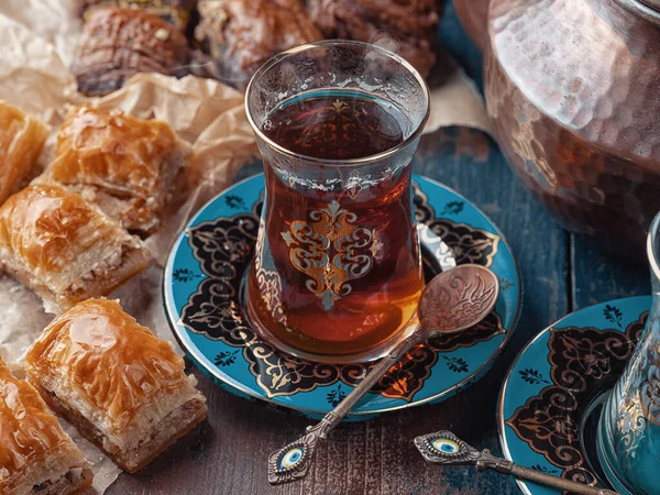 Čaj Turecké Požitky Orientálním Stylu — Stock fotografie