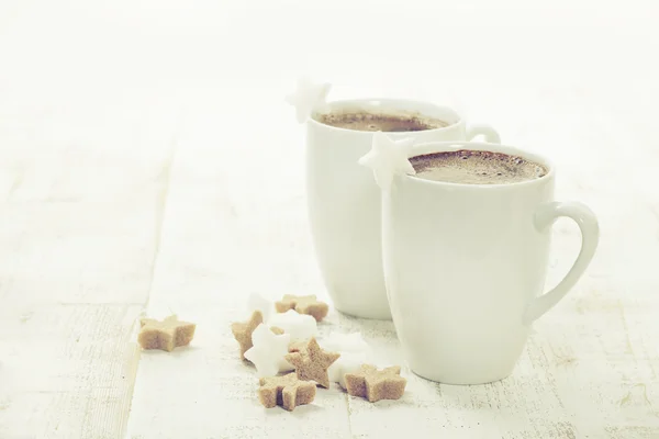 Coffee cups toned in retro style — Stock Photo, Image