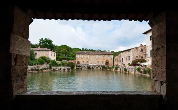 Oude thermale baden in Toscane, Italië — Stockfoto