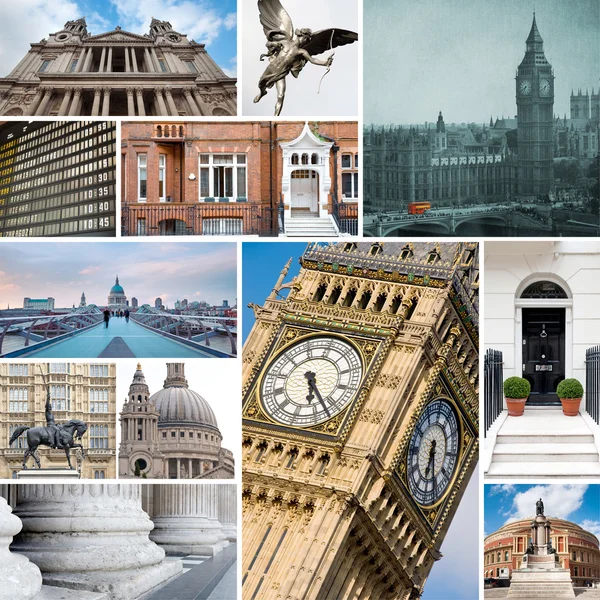 London collage av olika bilder — Stockfoto