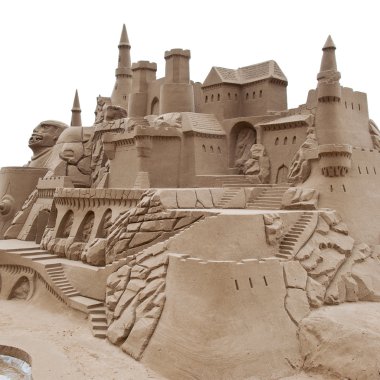 Sahilde büyük sandcastle