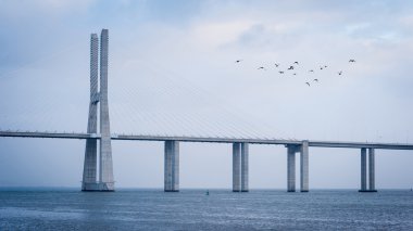 Vasco da Gama Köprüsü Tagus Nehri üzerinde