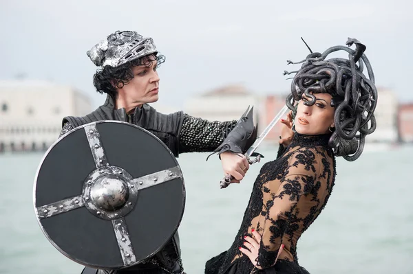 Karnevalen i Venedig, vackra masker — Stockfoto