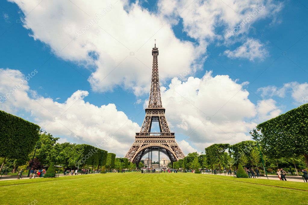 Eiffel Tower and gardens