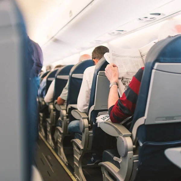 Air France Jet airplanes interior view. — Stock Photo, Image